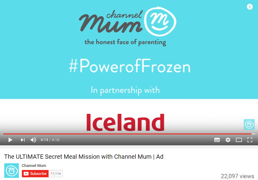 Influencer Marketing - Channel Mum & Iceland Collaboration