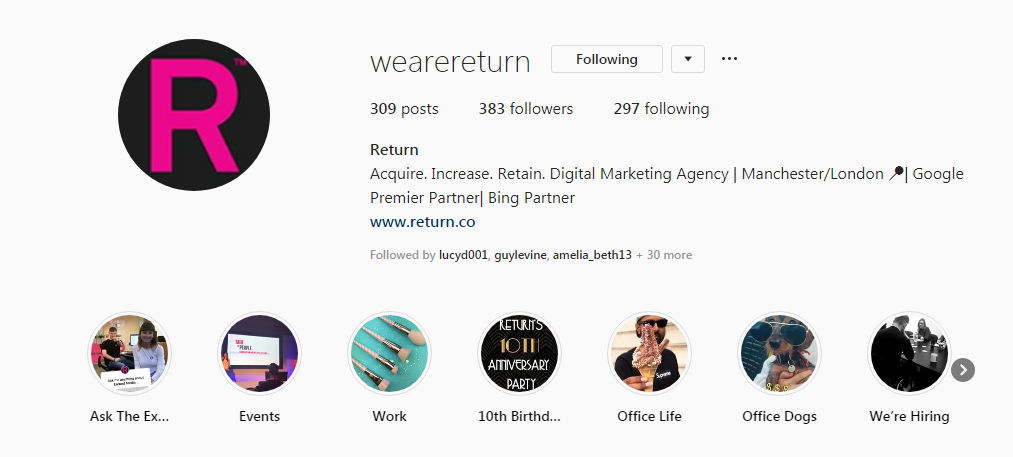 Return instagram