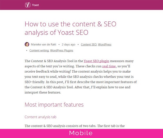 An example of an Accelerated Mobile Page
